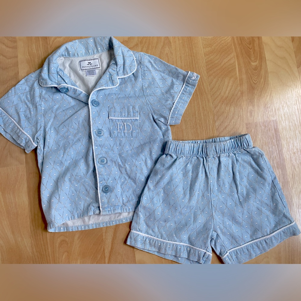 Petite Plume Boy Toddler Pajamas - “FD”